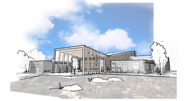 artists impression of the lakeside bereavement centre