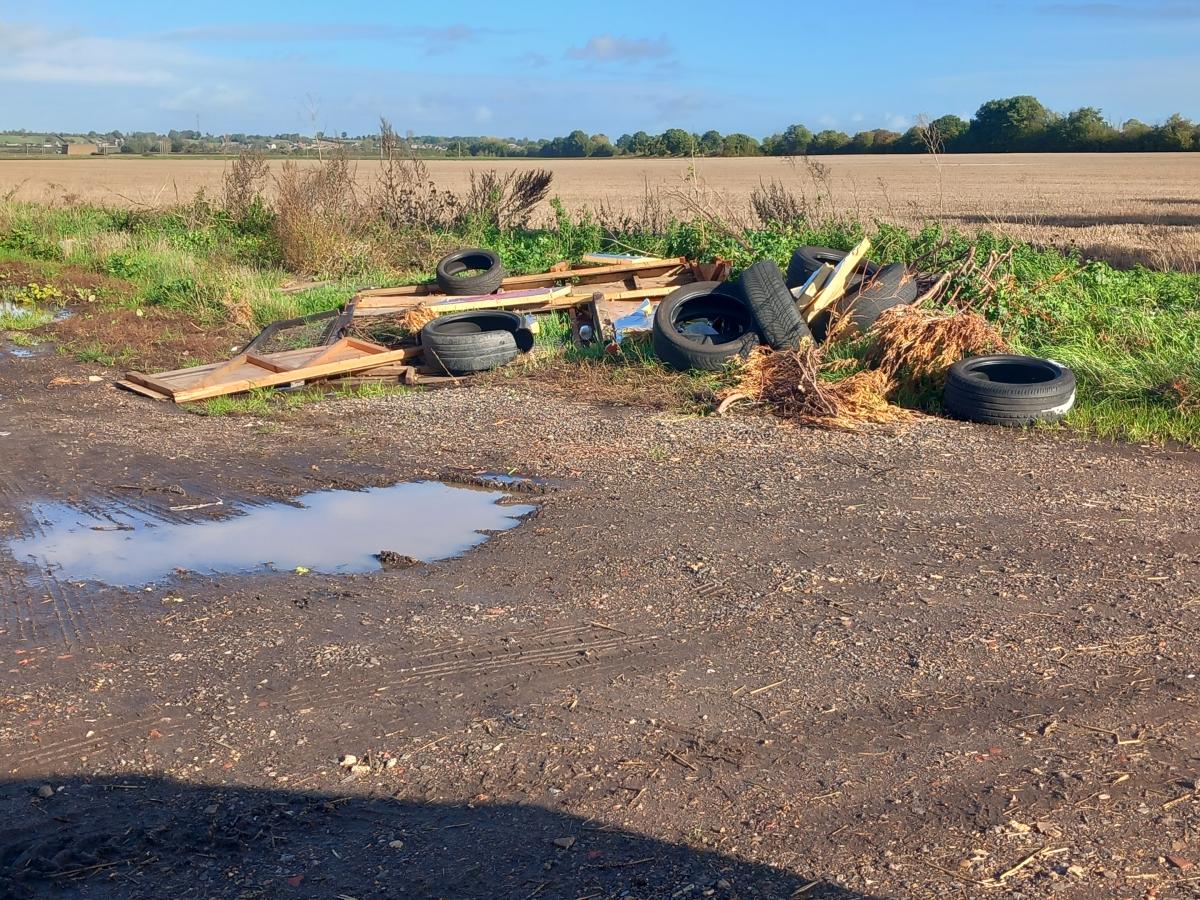 Typical fly-tip in East Cambridgeshire
