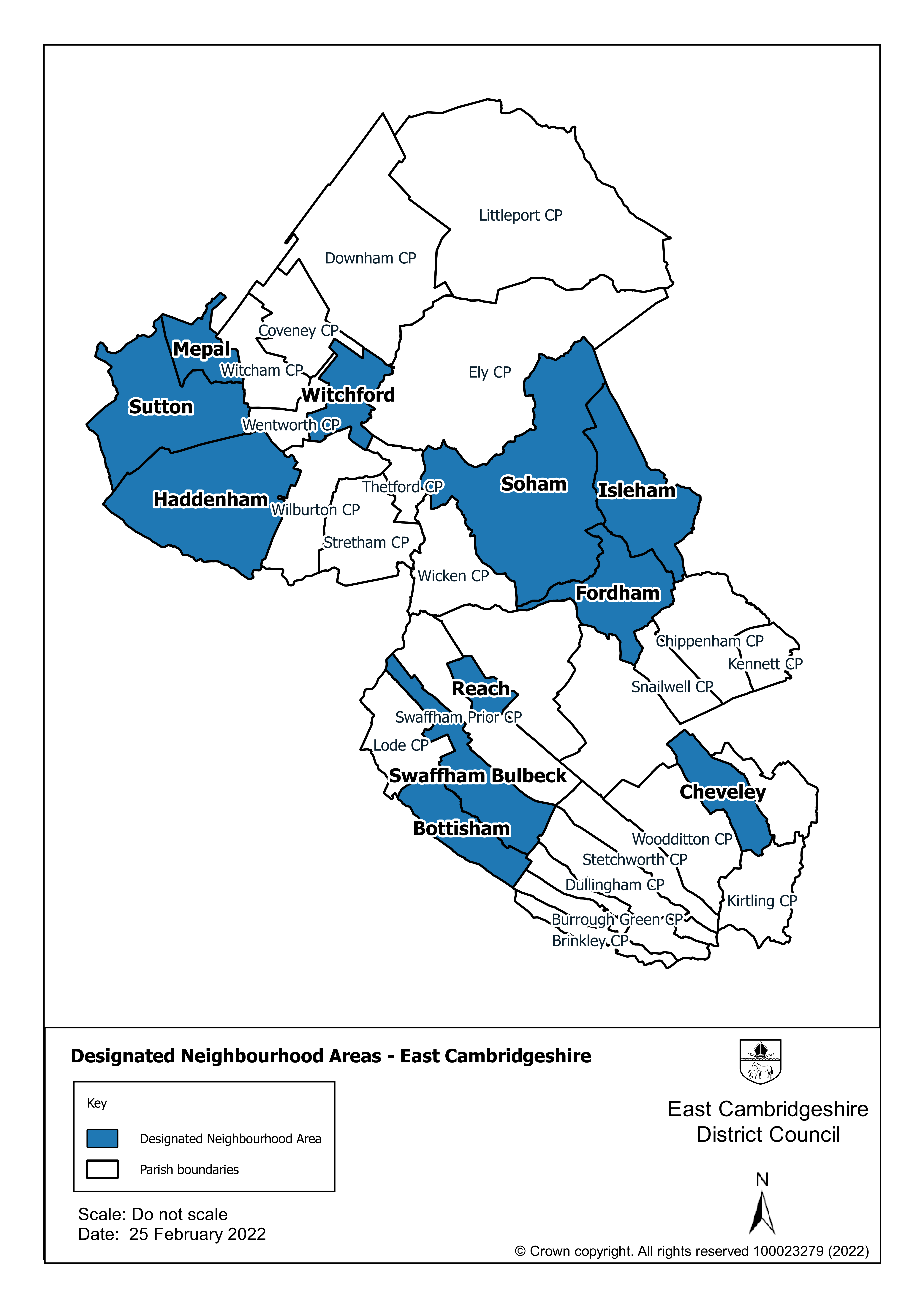 Designated Neighbourhood Areas in East Cambridgeshire