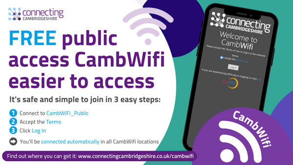 Connecting Cambridgeshire: Free public access to CambWiFi