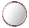 round gold framed mirror