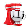 red and silver stand mixer