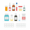 rows of medicine bottles and blister packs