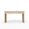 small plain rectangular oak table